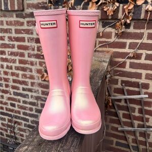 Hunter Blush Pink Waterproof Boots